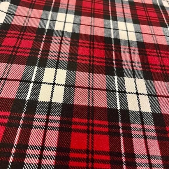 Harlow Boathouse Red Black White Plaid Short Sleeve A Line Mini Dress - Picture 6 of 6